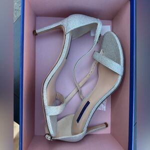 Stuart Weitzman Glittering Silver Heels